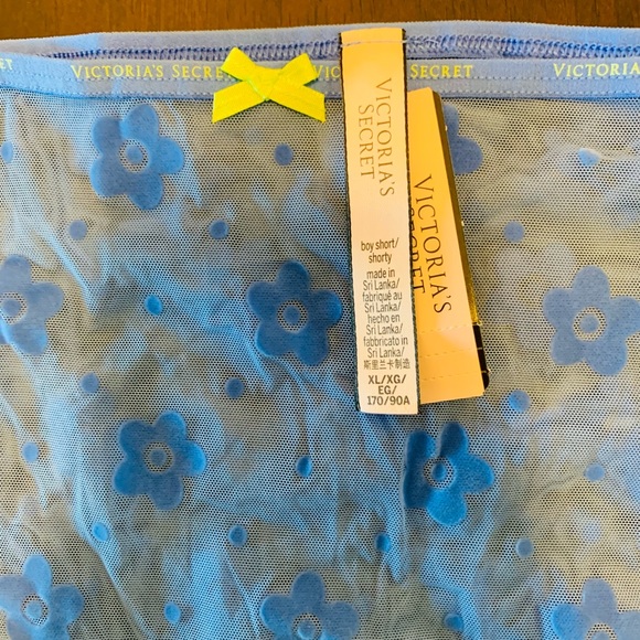 NWT Victoria’s Secret Boy Short/Shorty Panties in Mesh Daisy - Picture 7 of 13